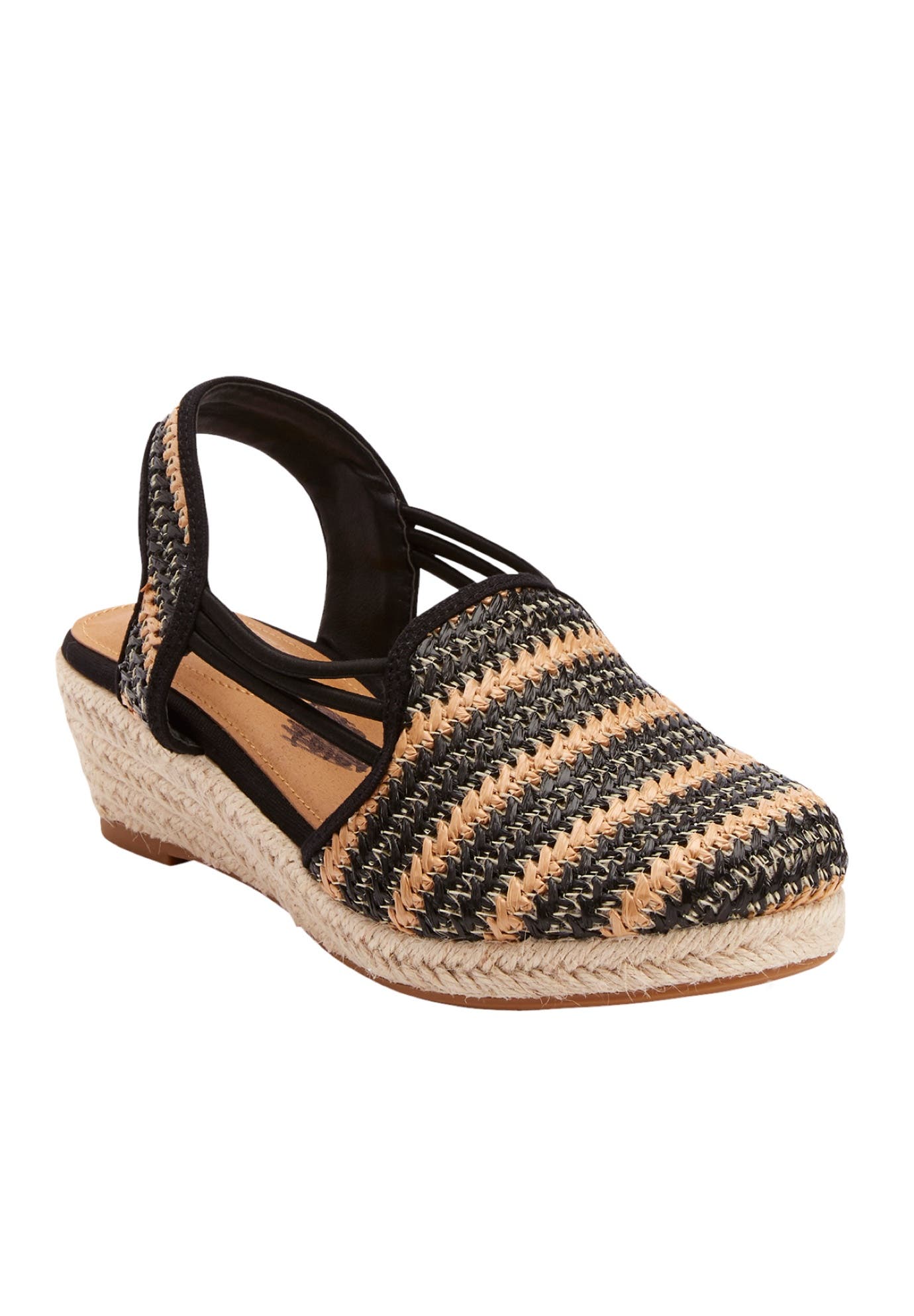 Comfortview The Clea Espadrille, Main, color, Black Natural