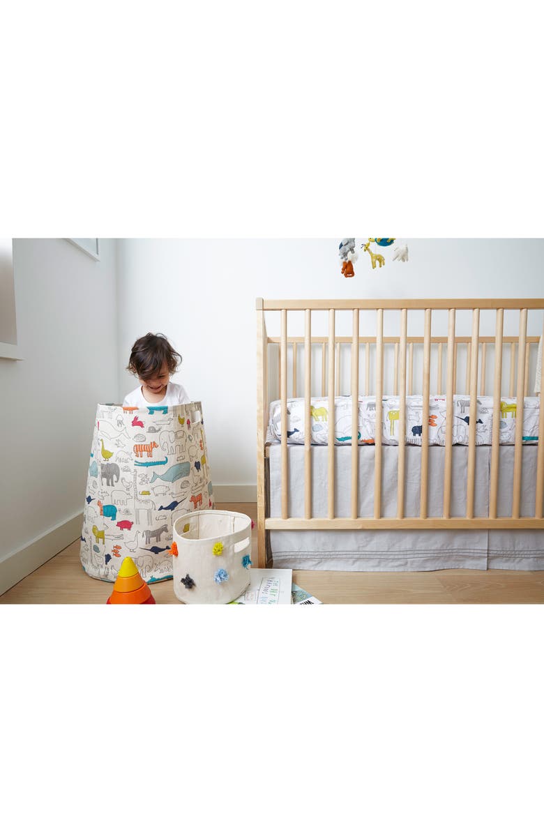 Pehr Noahs Ark Cotton Crib Sheet, Alternate, color, 