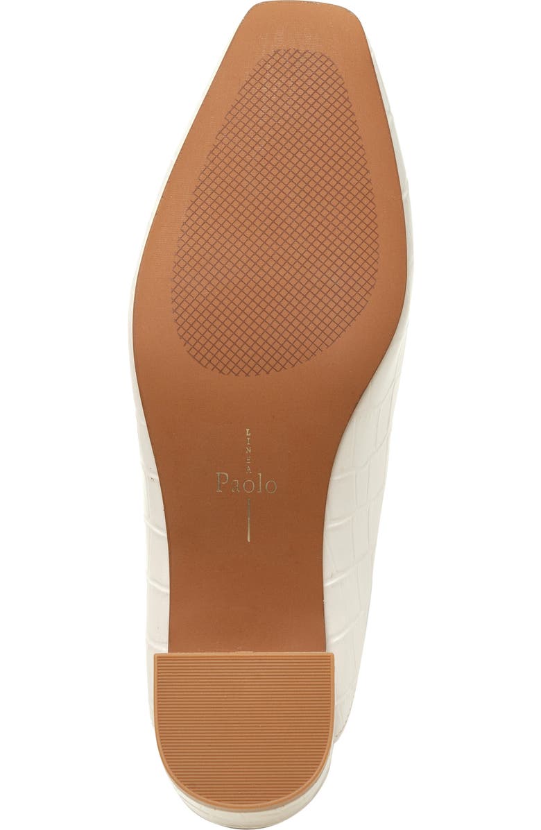 Linea Paolo Giselle Croc Embossed Mule, Alternate, color, Ivory