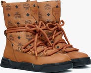 MCM Skyward Ankle Boots in Padded Monogram Nylon