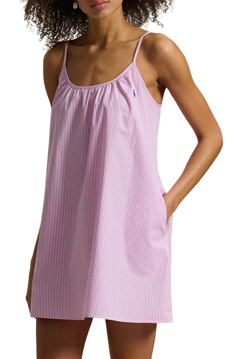 Cotton Nightgown, Main, color, VIOLET MEADOW
