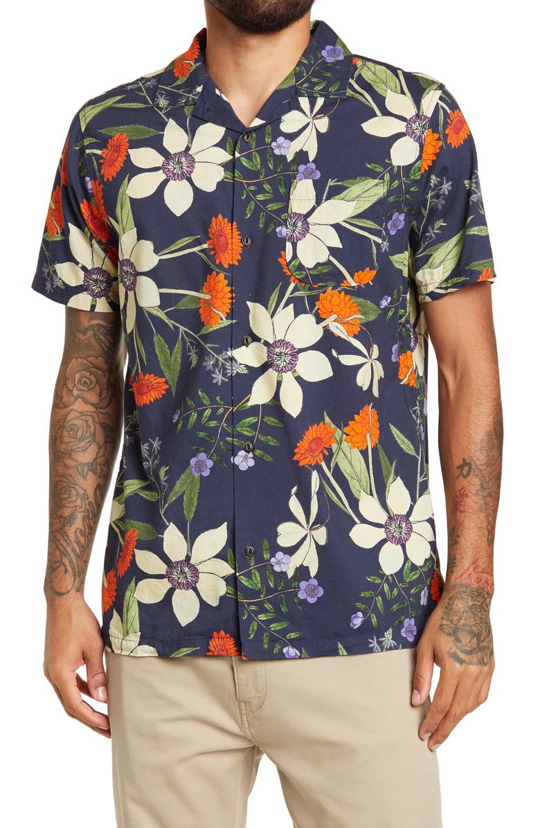 Roark Men's Continental Bouquet Classic Fit Short Sleeve Button-Up Shirt, Main, color,