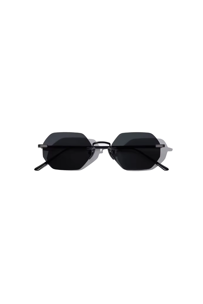 Vonne 51mm Rimless Sunglasses, Main, color, Black
