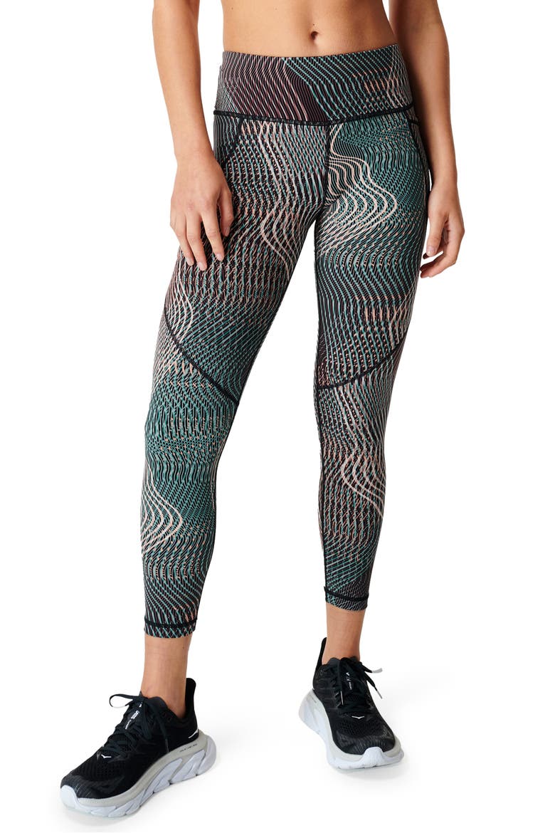 Power Pocket Workout 7/8 Leggings, Main, color, BLACK GEO SHADOW PRINT