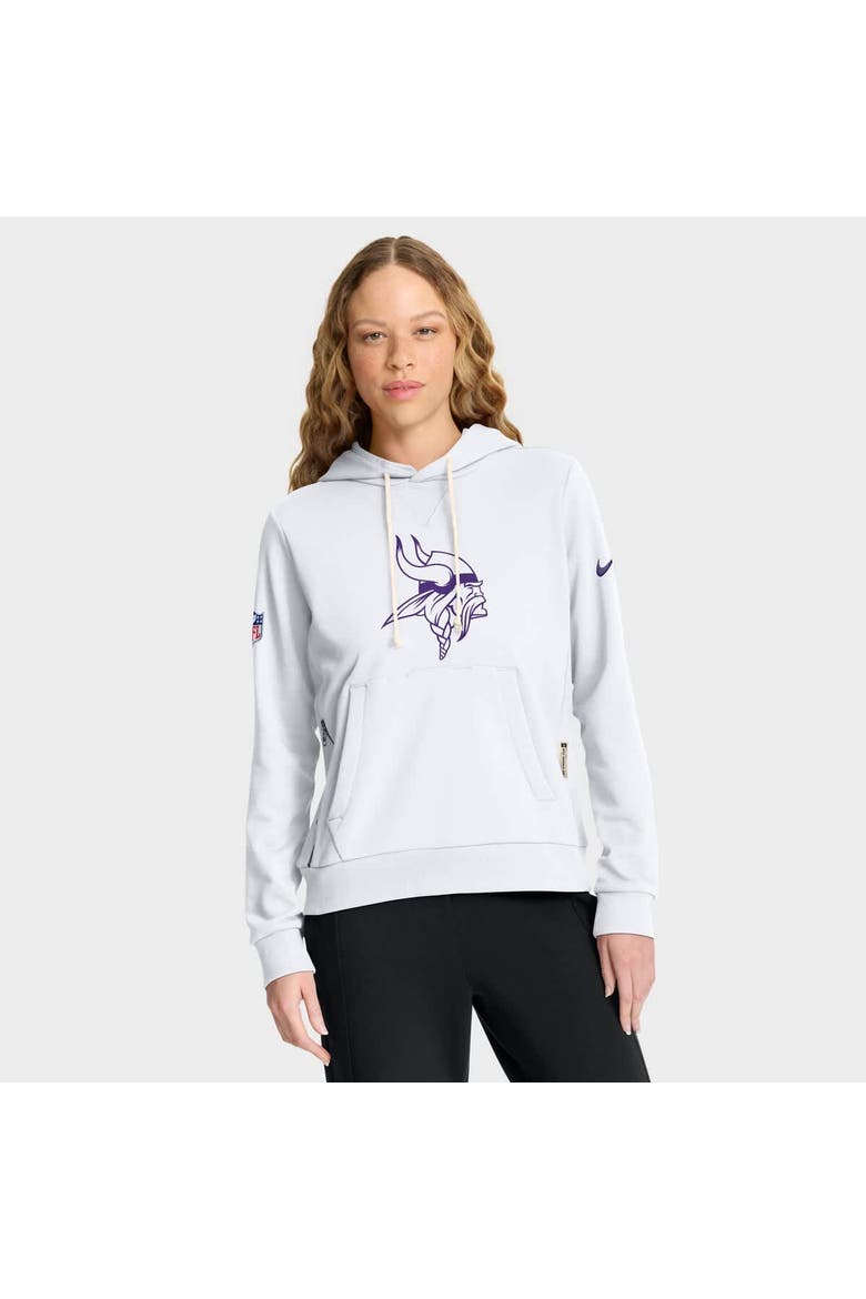 Women's Nike White Minnesota Vikings Alternate Logo Sideline Standard Issue Dri-FIT Hoodie, Main, color, White