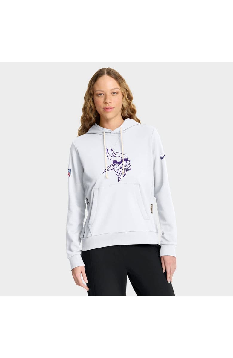 Nike Women's Nike White Minnesota Vikings Alternate Logo Sideline Standard Issue Dri-FIT Hoodie, Main, color, White