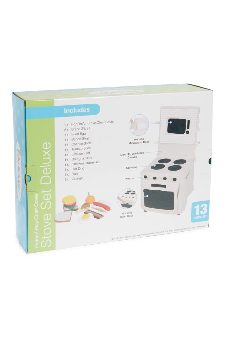 Stove Play Set Deluxe with Plush Food, Alternate, color, BROWN