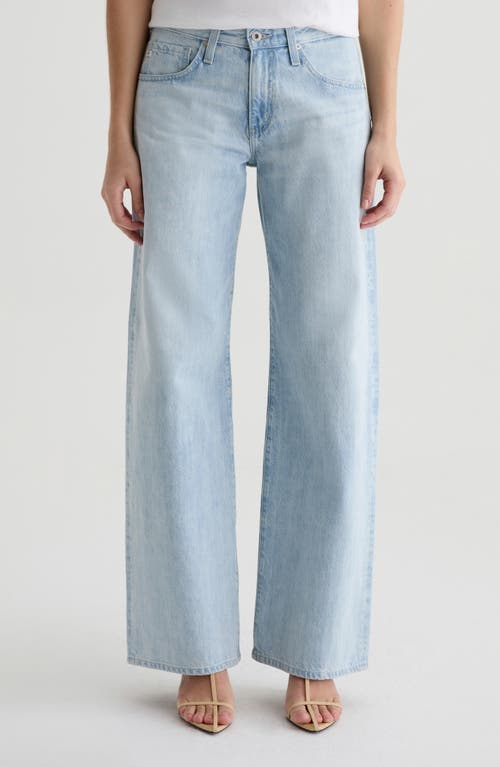Ag Adria Low Rise Wide Leg Jeans In Sunfaded In Blue