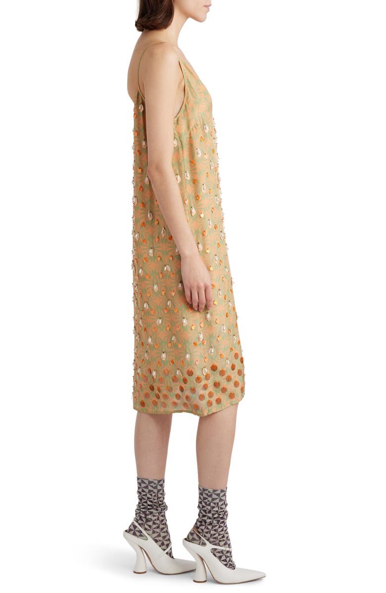 Dries Van Noten Embellished Silk Slipdress, Alternate, color, 