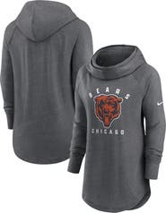 Nike Women's Nike Heather Charcoal Chicago Bears Raglan Funnel Neck Pullover Hoodie