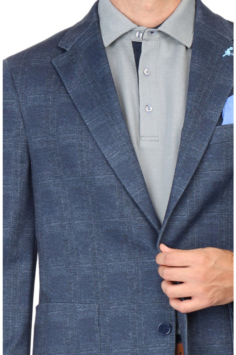 Unconstructed Shadowplaid Sport Coat, Alternate, color, NAVY