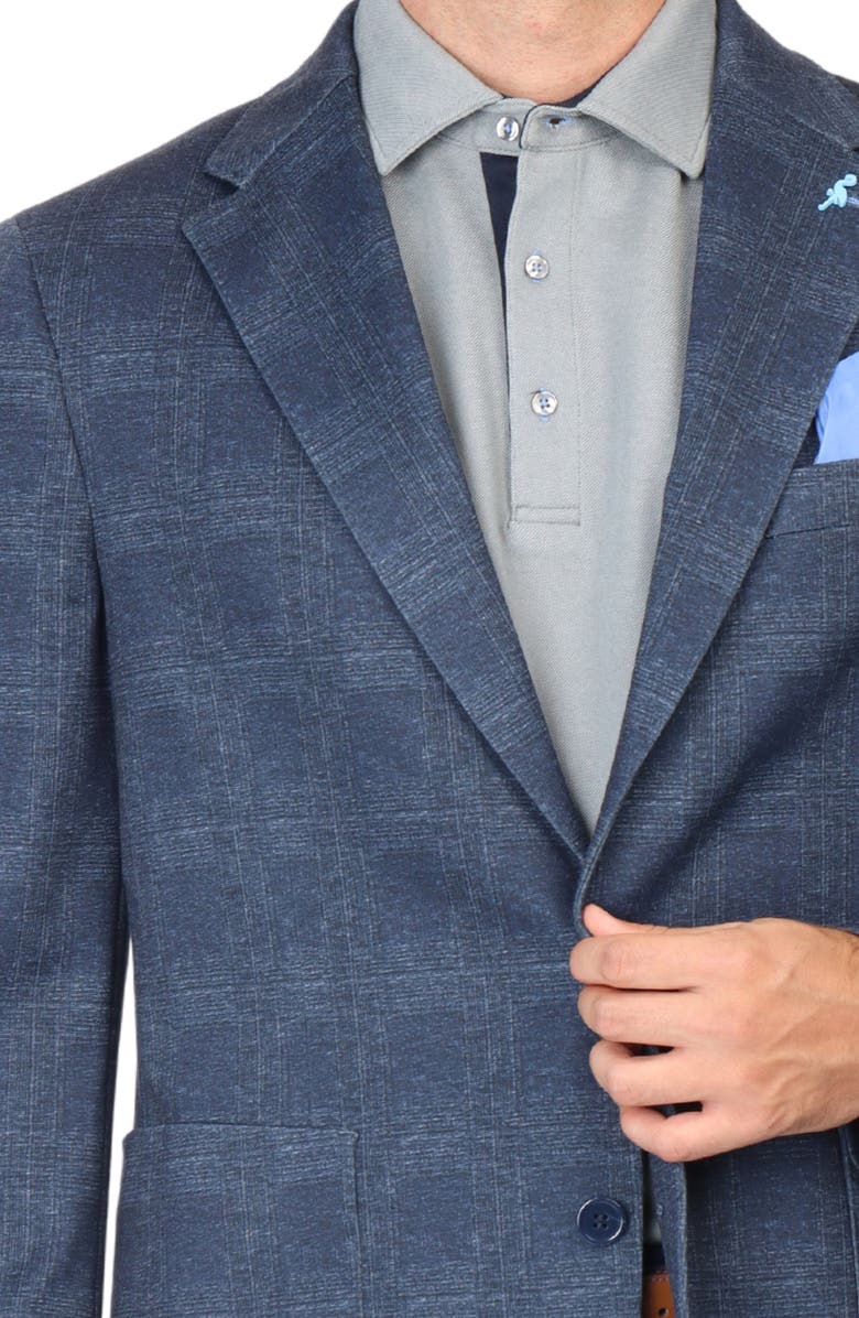 TailorByrd Unconstructed Shadowplaid Sport Coat, Alternate, color, Navy