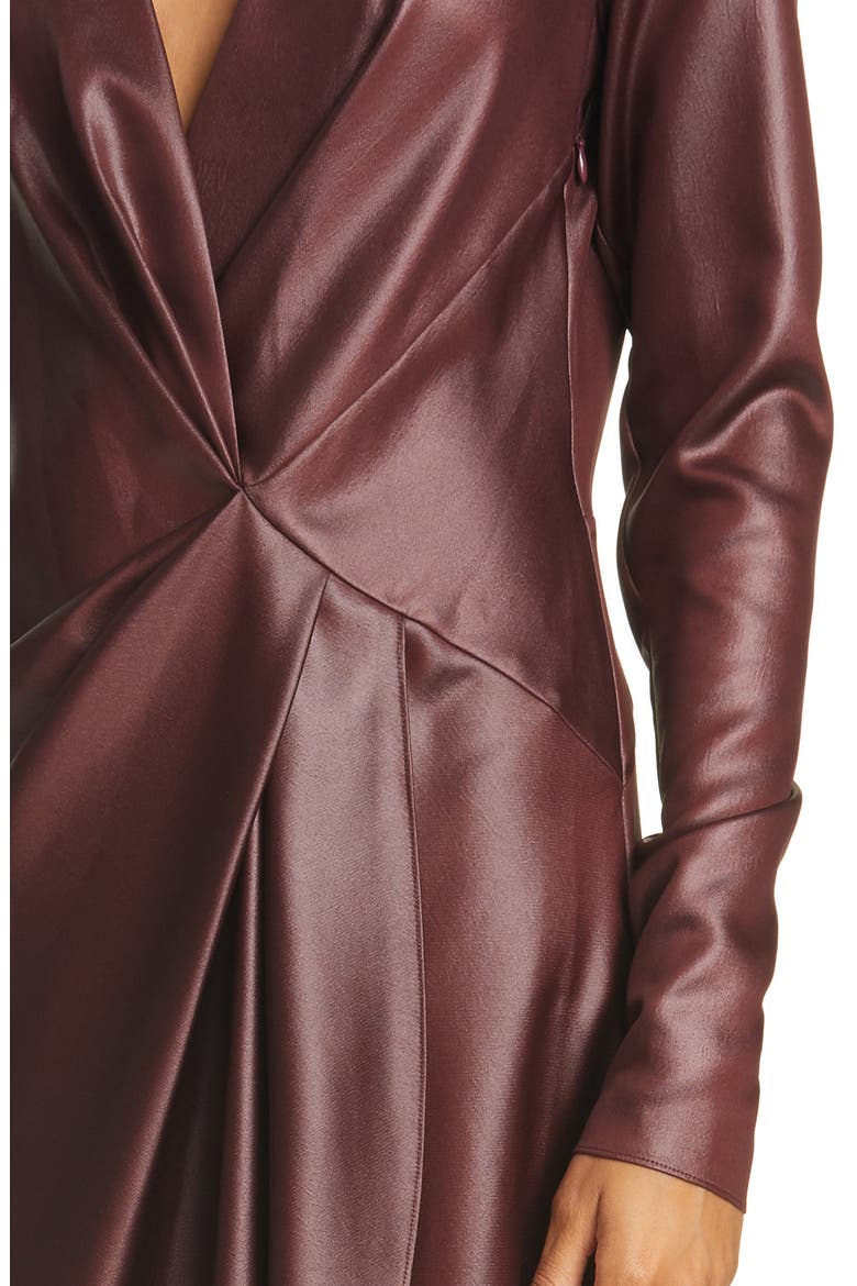 McKenzie Faux Leather Dress, Alternate, color, BURGUNDY