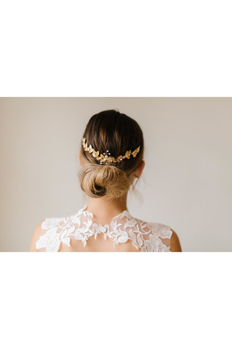 Demi Bridal Comb, Alternate, color, Gold