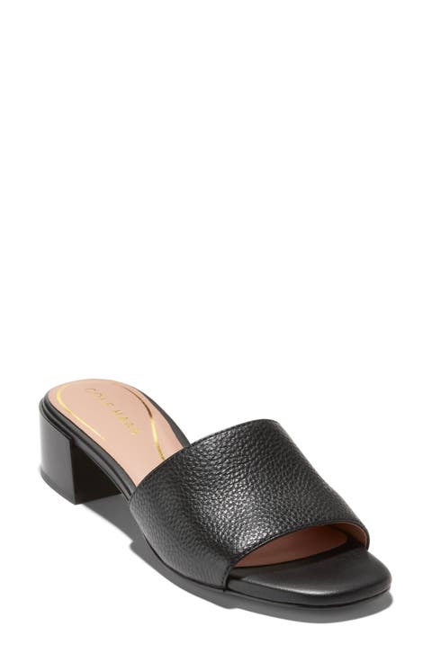 Calli Single Band Block Heel Slide Sandal (Women)
