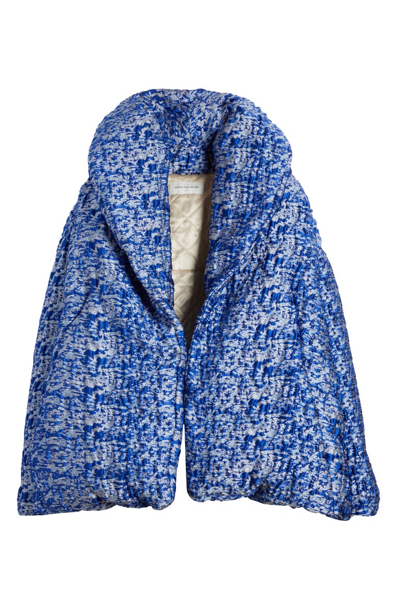 Dries Van Noten Voltaire Oversize Quilted Satin Jacquard Jacket, Alternate, color, 