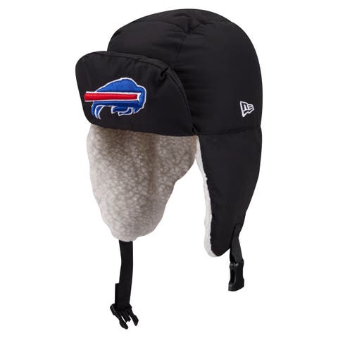 Men's New Era x Alpha Industries Black Buffalo Bills Puffer Quilted Trapper Hat