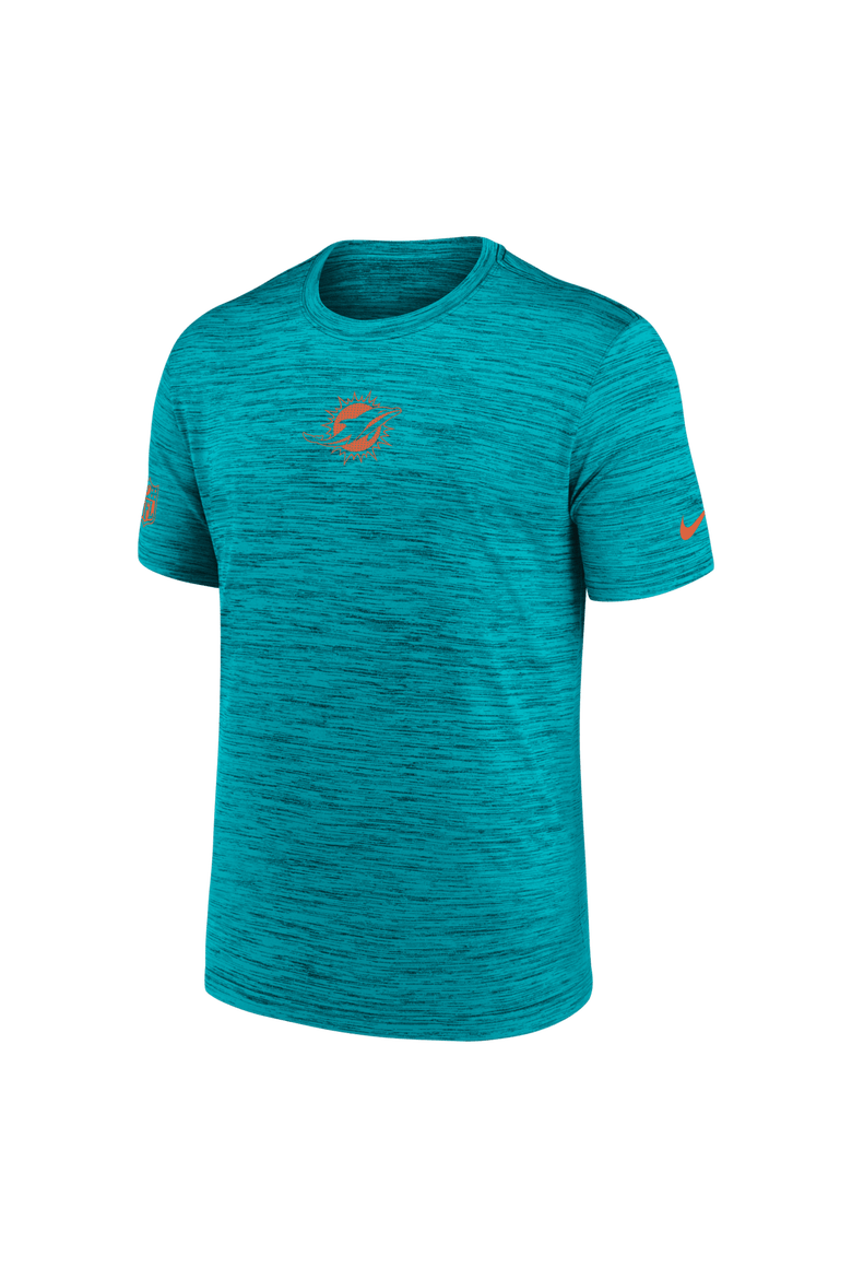 Men's Nike Aqua Miami Dolphins Big & Tall Sideline Velocity Performance T-Shirt, Alternate, color, Aqua