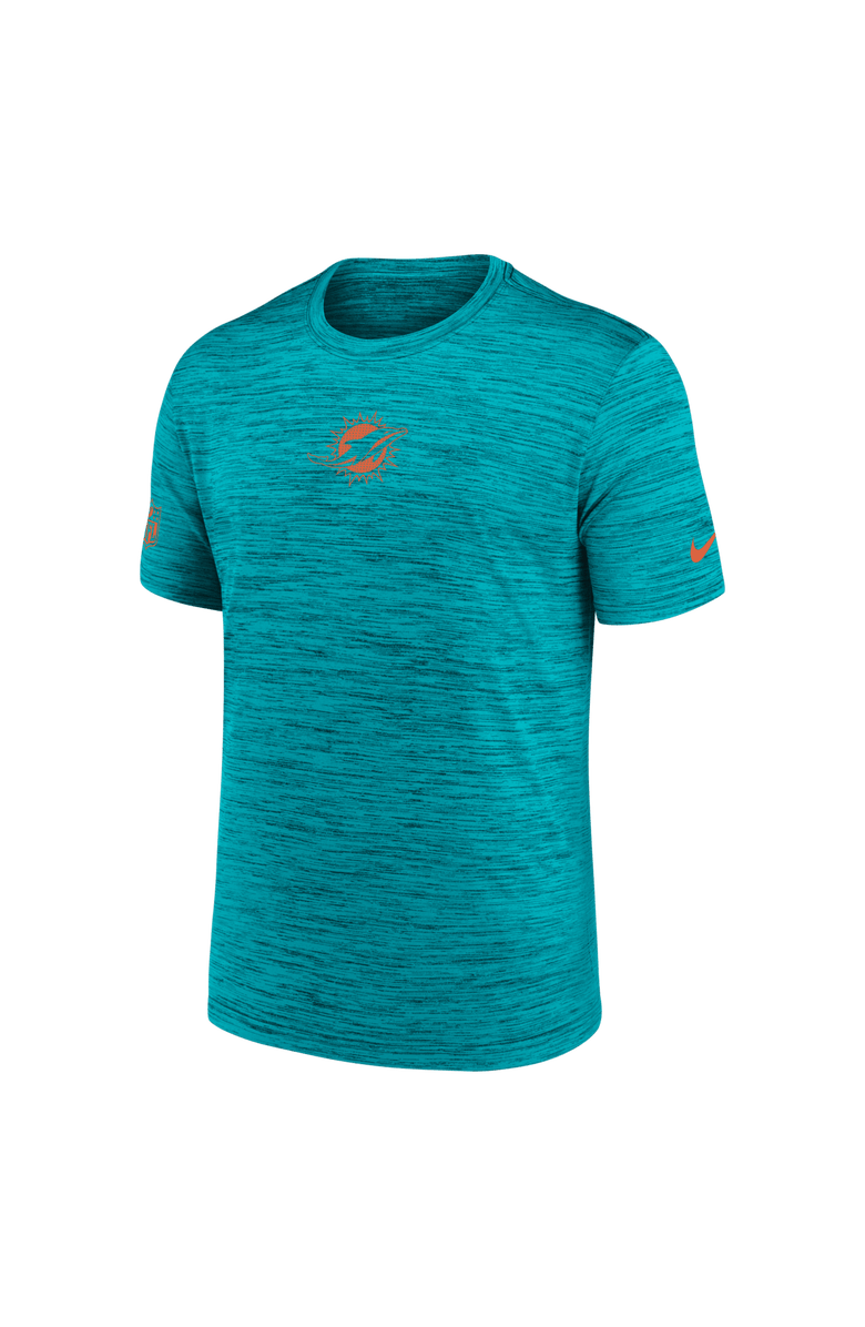 Nike Men's Nike Aqua Miami Dolphins Big & Tall Sideline Velocity Performance T-Shirt, Alternate, color, Aqua