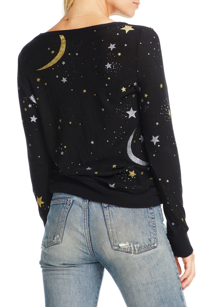 Chaser Cozy Moon & Stars Sweatshirt, Alternate, color, 