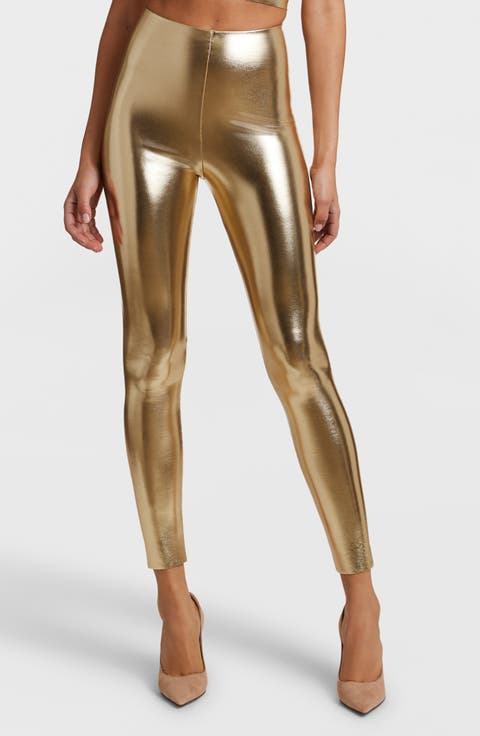 Women's Metallic Leather & Faux Leather Pants & Leggings