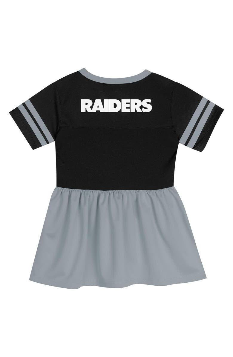 Outerstuff Girls Toddler Black Las Vegas Raiders Stadium Lights Fashion Jersey Dress, Alternate, color, Black
