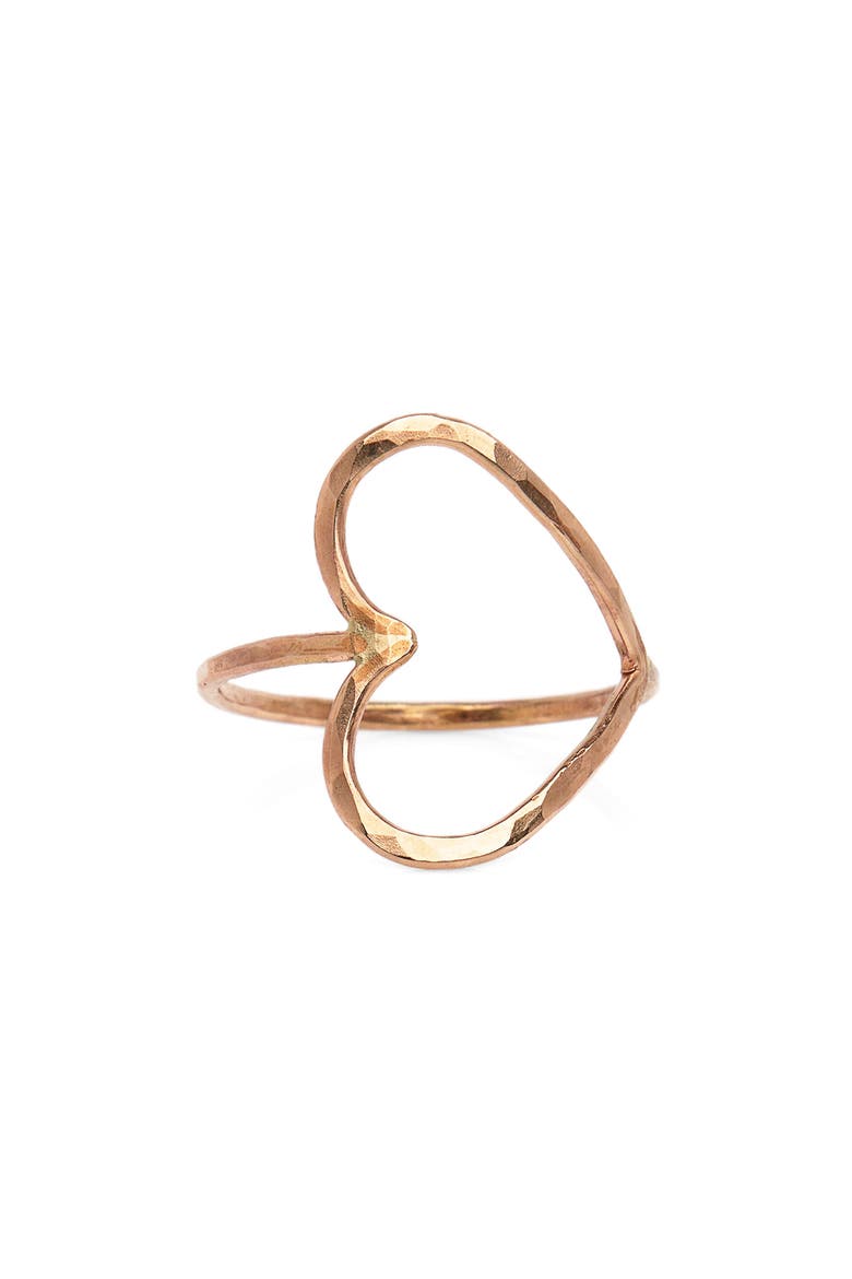 Complete Heart Ring, Main, color, 14K GOLD FILLED/ROSE TONE