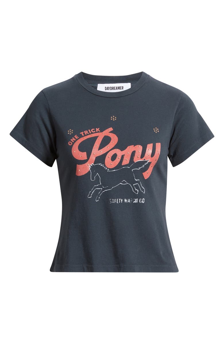 Daydreamer One Trick Pony Shrunken Graphic T-Shirt, Alternate, color, Vintage Black