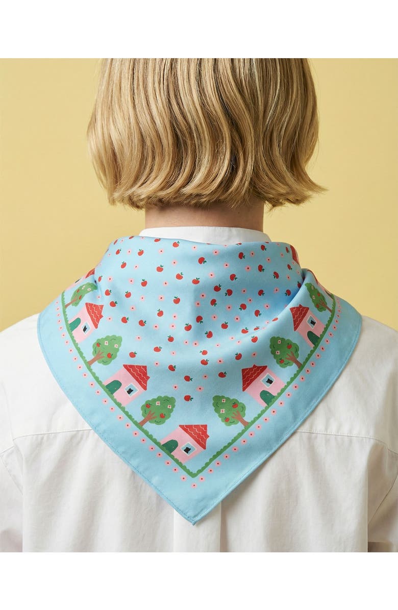 Centinelle House Cotton Silk Bandana, Alternate, color, Blue