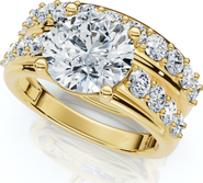 Bliss Diamond Certified 2 1/2Ct Diamond Engagement Wedding Ring Set 14k Gold Lab Grown