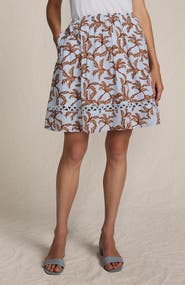Lands' End Voile Ladder Trim Mini Skirt