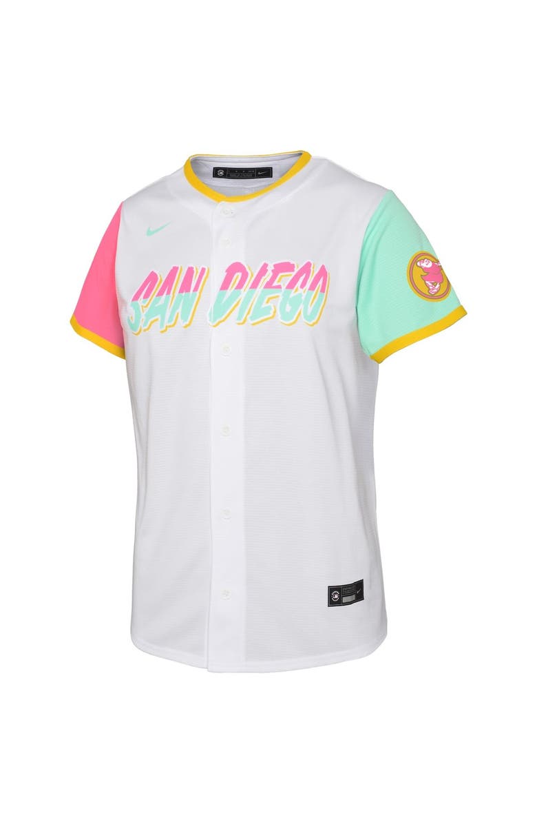 Nike Preschool Nike White San Diego Padres City Connect Replica Team Jersey, Alternate, color,