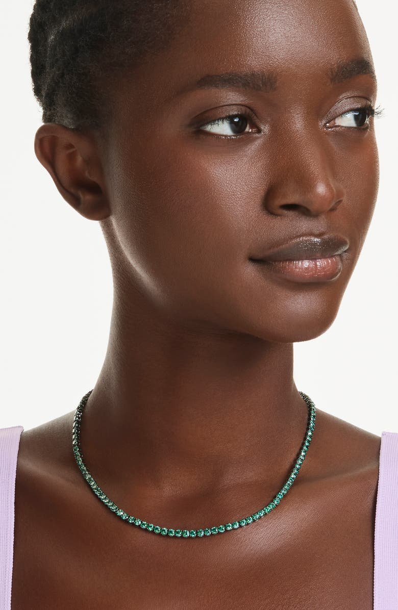 Swarovski Matrix Tennis Necklace, Alternate, color, 
