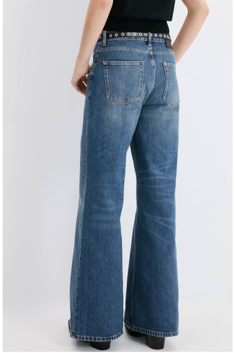 High Waist Wide Leg Jeans, Alternate, color, DARK BLUE