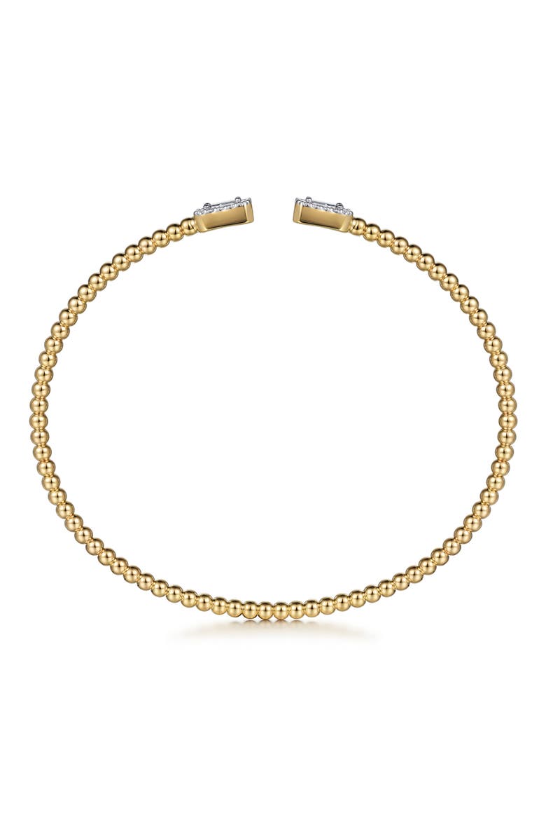 Bujukan Diamond Baguette Beaded Cuff Bracelet, Alternate, color, GOLD