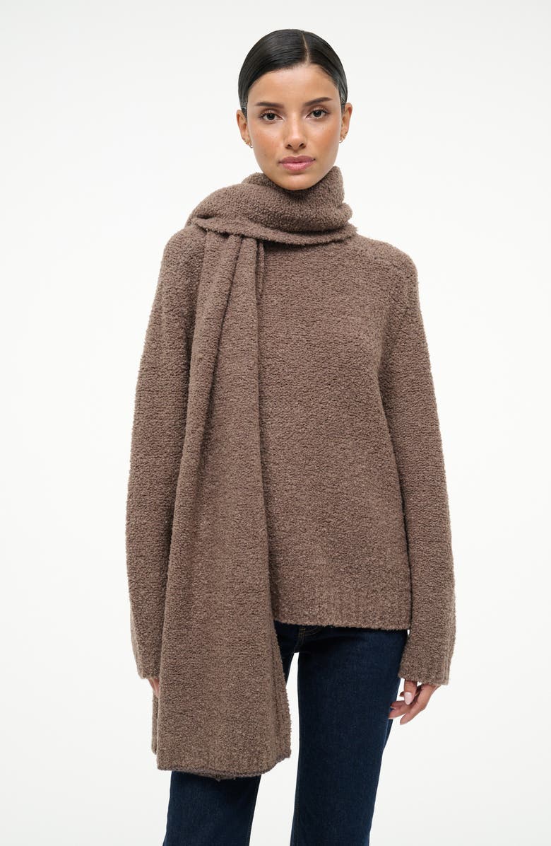 STAUD Siren Sweater & Scarf Set, Main, color, Truffle