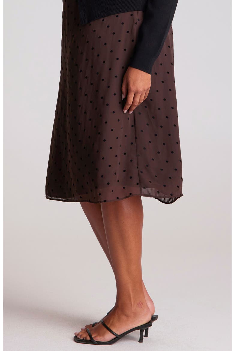 Sable Polka Dot Midi Skirt, Alternate, color, COCO POLKA