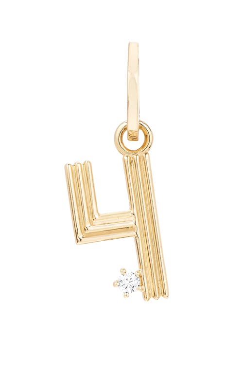 Adina Reyter Groovy Number Charm Pendant In Gold
