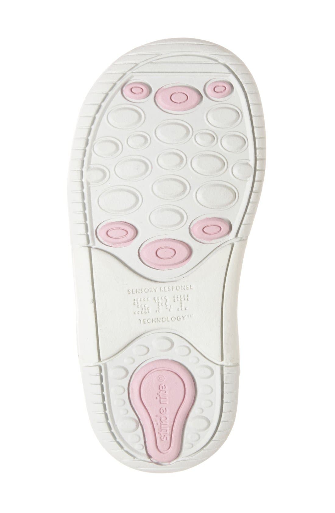 Stride Rite 'Emilia' Leather Boot, Alternate, color, White