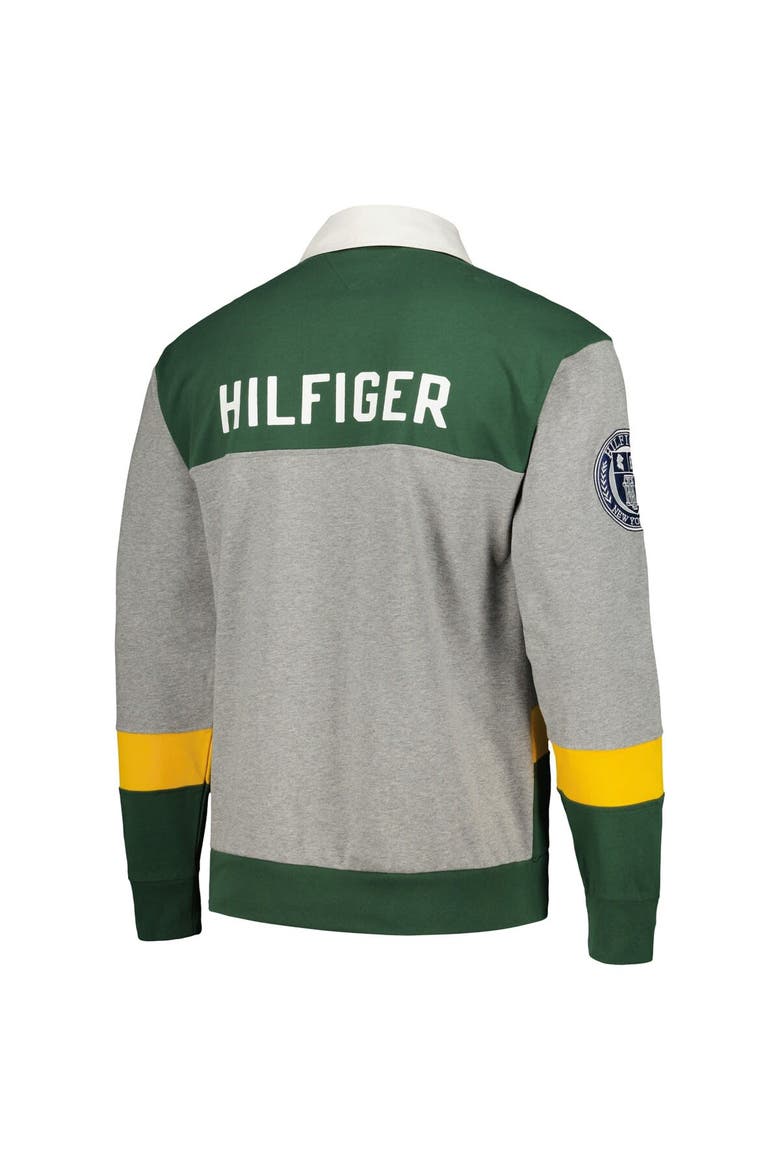Men's Tommy Hilfiger Green Green Bay Packers Connor Oversized Rugby Long Sleeve Polo, Alternate, color, Green