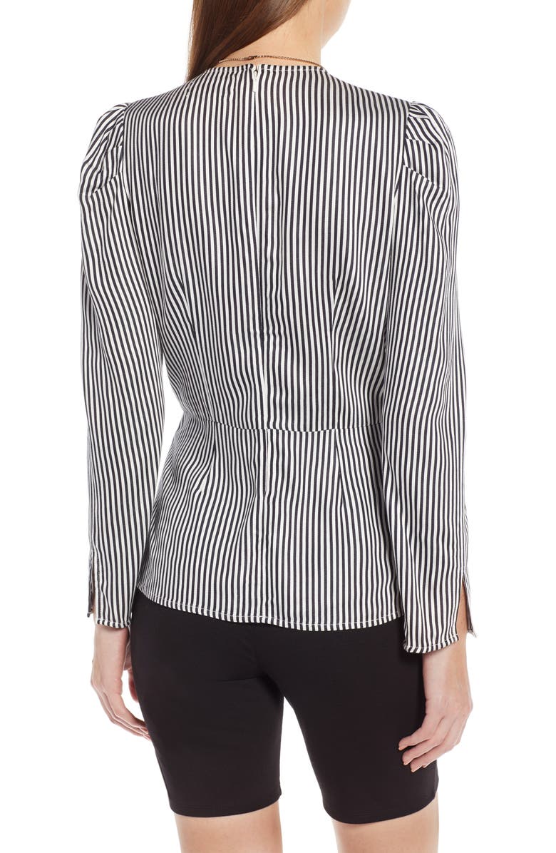 Something Navy Gathered Peplum Top, Alternate, color, 