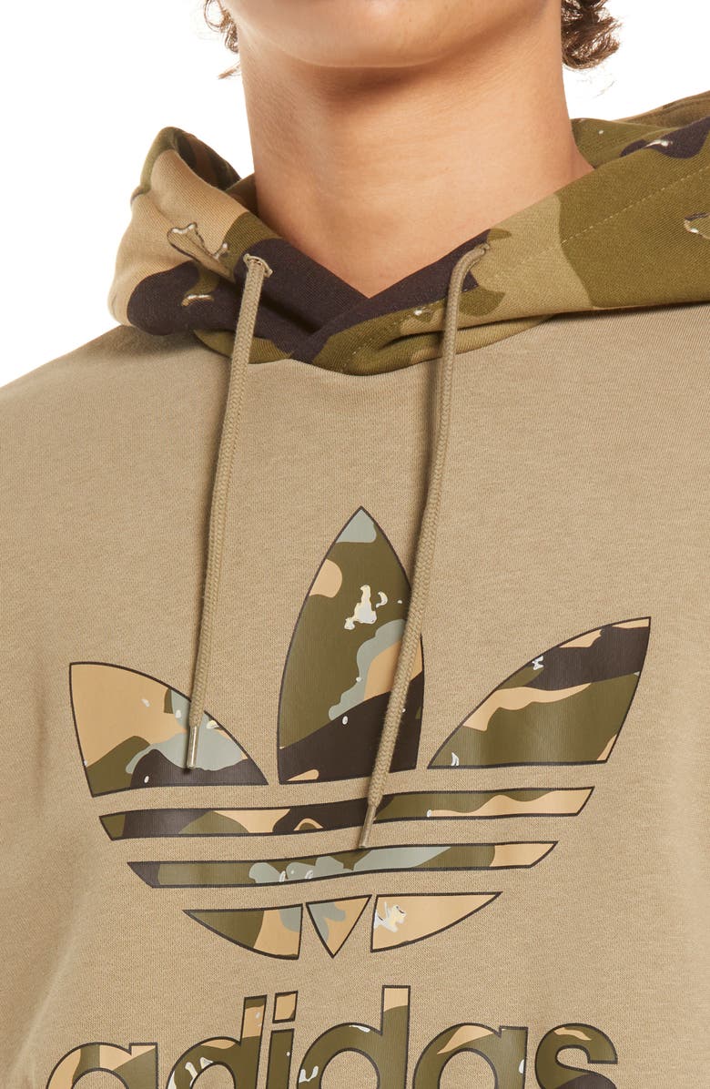 adidas Originals Camo Trefoil Hoodie, Alternate, color,