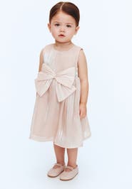 H&M Bow-detail Organza Dress