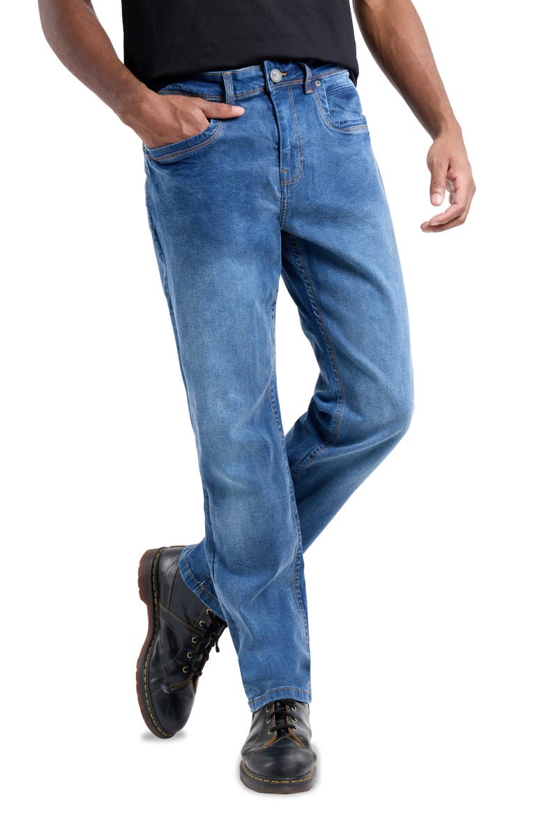 Supersoft Relaxed Slim Fit Skinny Jeans, Alternate, color, MEDIUM BLUE