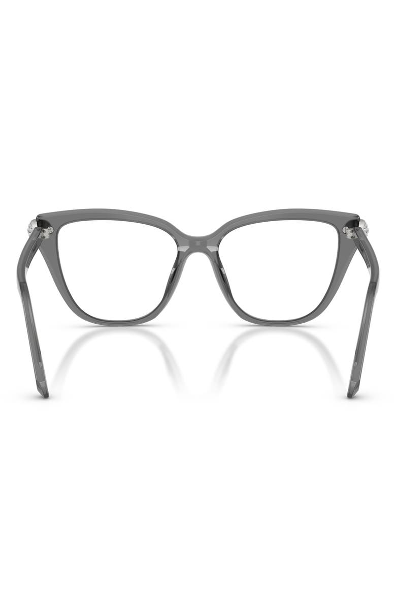 Swarovski 52mm Cat Eye Optical Glasses, Alternate, color, Milky Grey/ Demo Lens