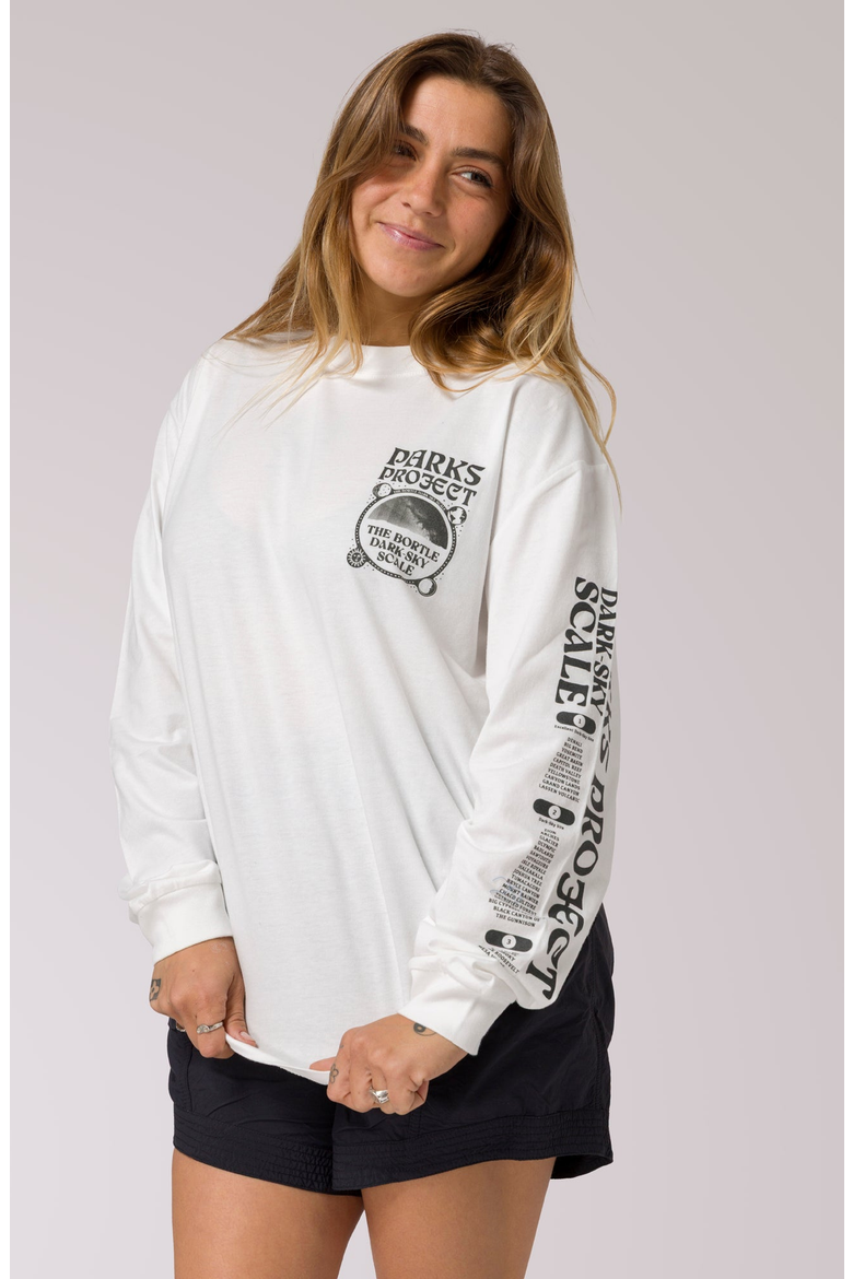 Dark Sky Scale Long Sleeve Tee, Alternate, color, Marshmallow
