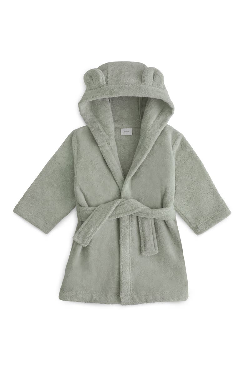 Bear Organic Cotton Terry Robe, Main, color, MOSS