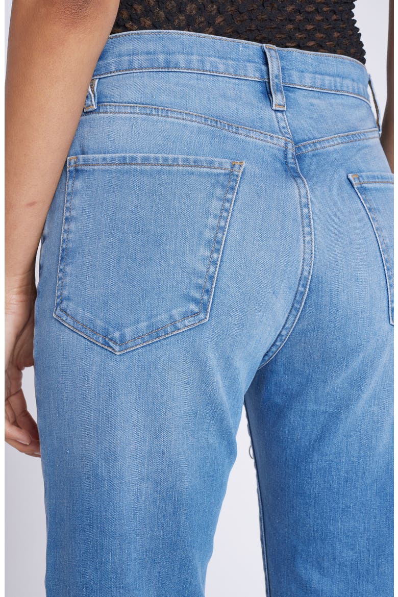 Le Jane High Waist Ankle Straight Leg Jeans, Alternate, color, DEEPWATER