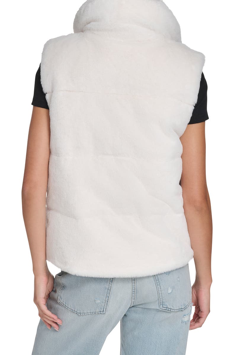 Champion Faux Fur Puffer Vest, Alternate, color, Cream