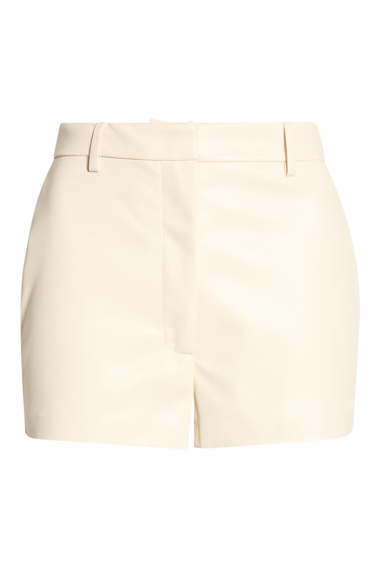 Naya Faux Leather Miniskirt, Main, color, IVORY